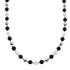 Mother of Pearl And Onyx Sterling Silver Native American Bead Necklace JX127155